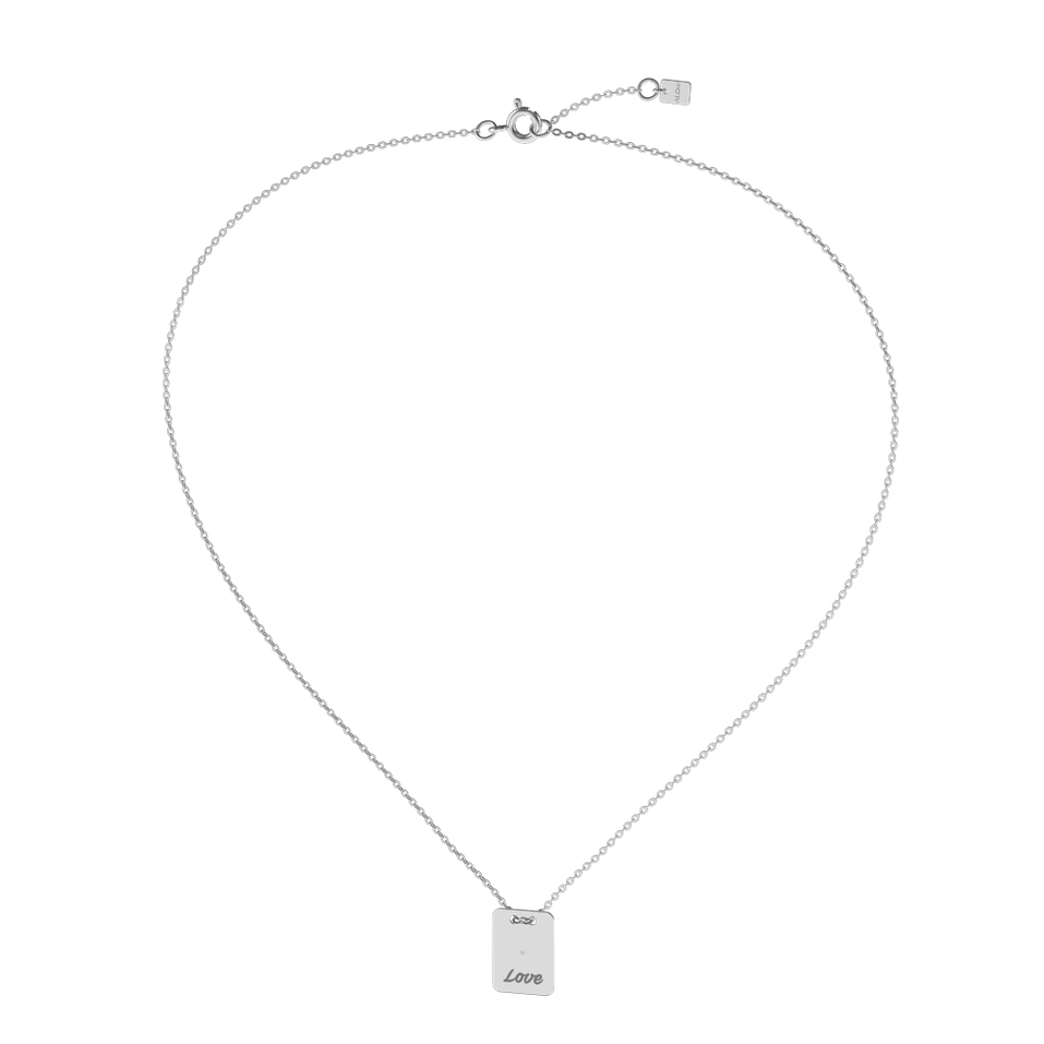 Náhrdelník s diamantom Stamp Love