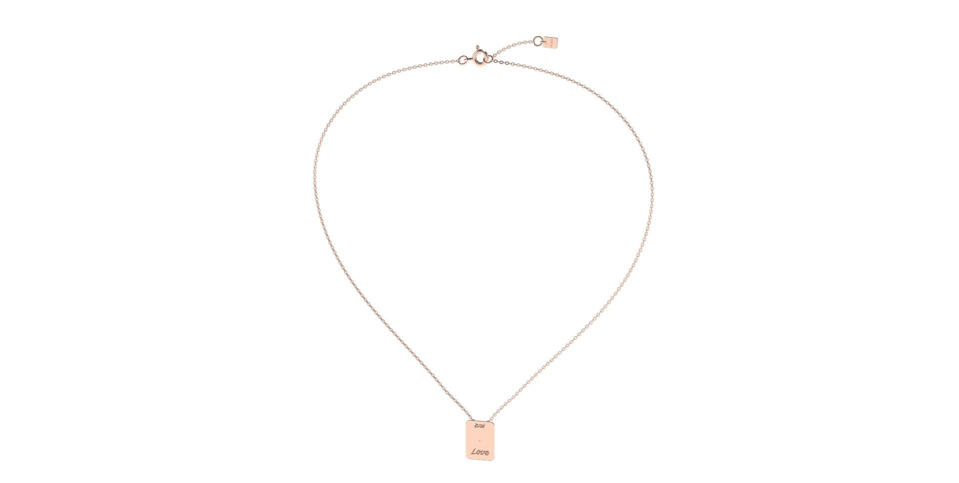 Náhrdelník s diamantom Stamp Love