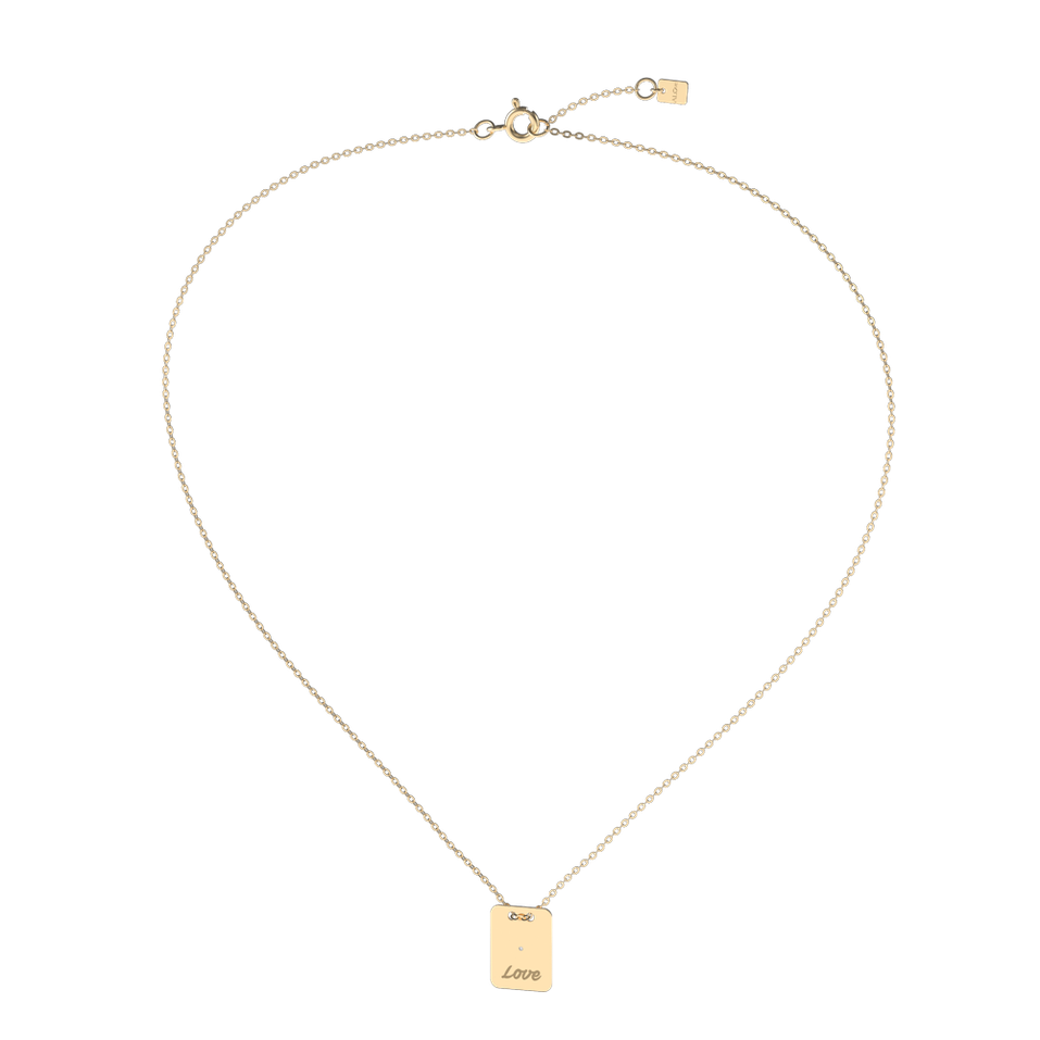 Náhrdelník s diamantom Stamp Love