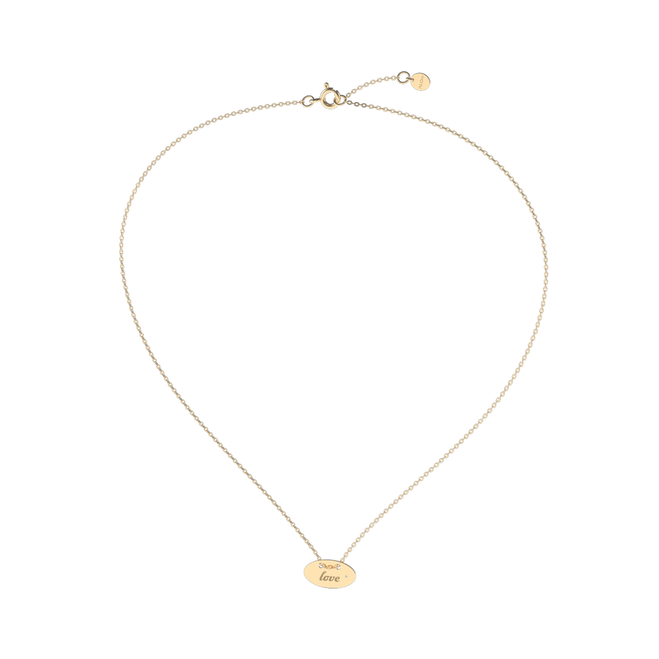 Náhrdelník s diamantom Love Y