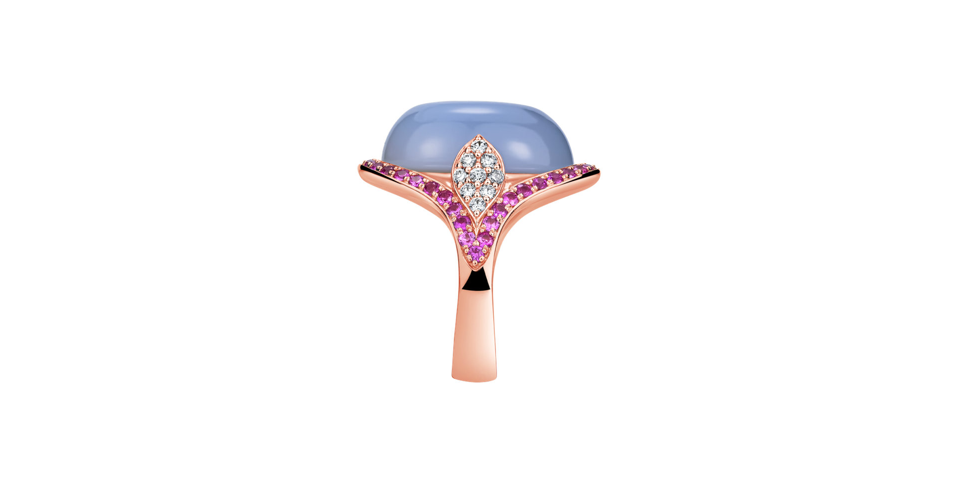 Prsteň s diamantmi, ametystom a zafírmi Baroque Essence