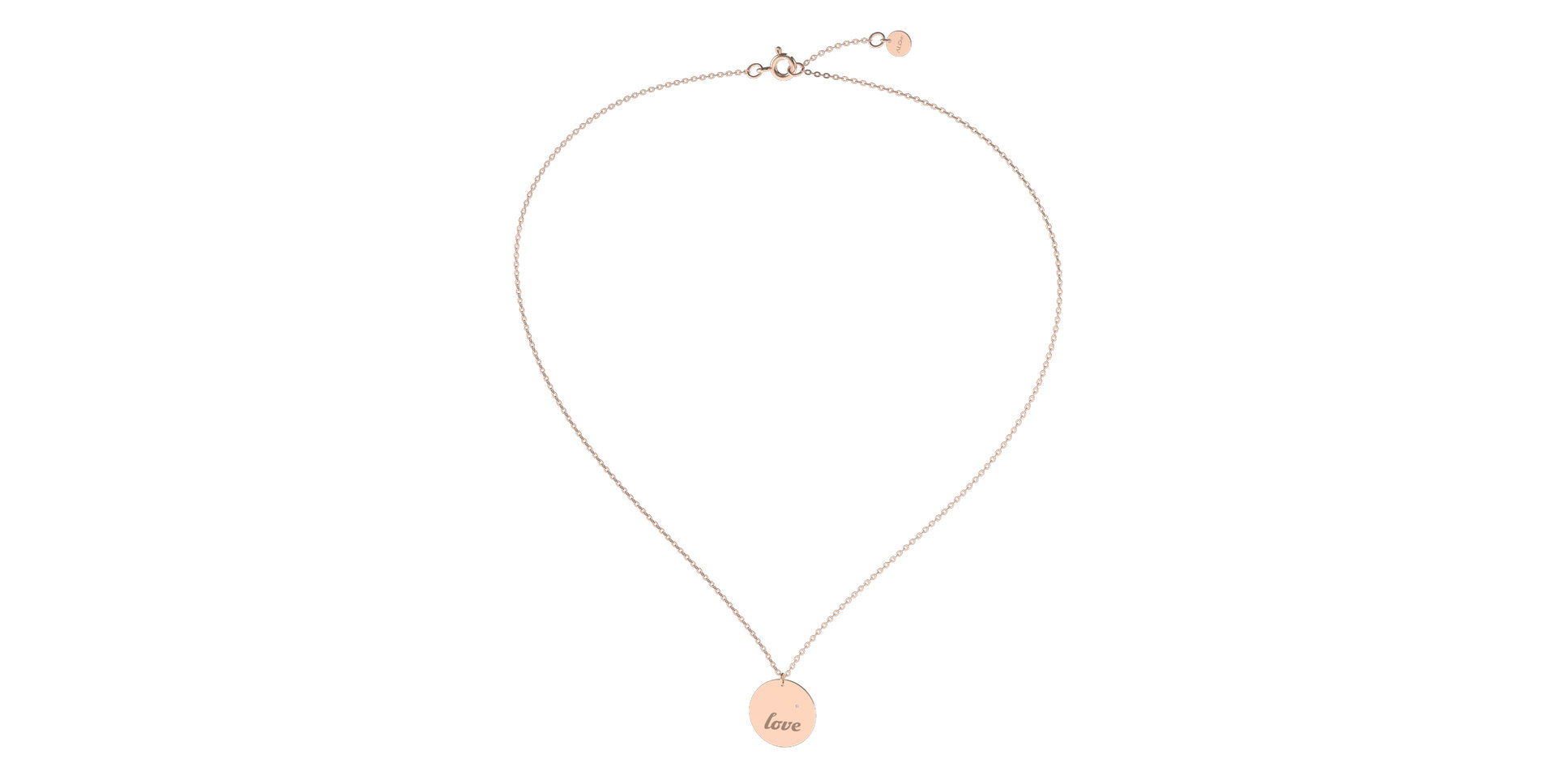 Náhrdelník s diamantom Love