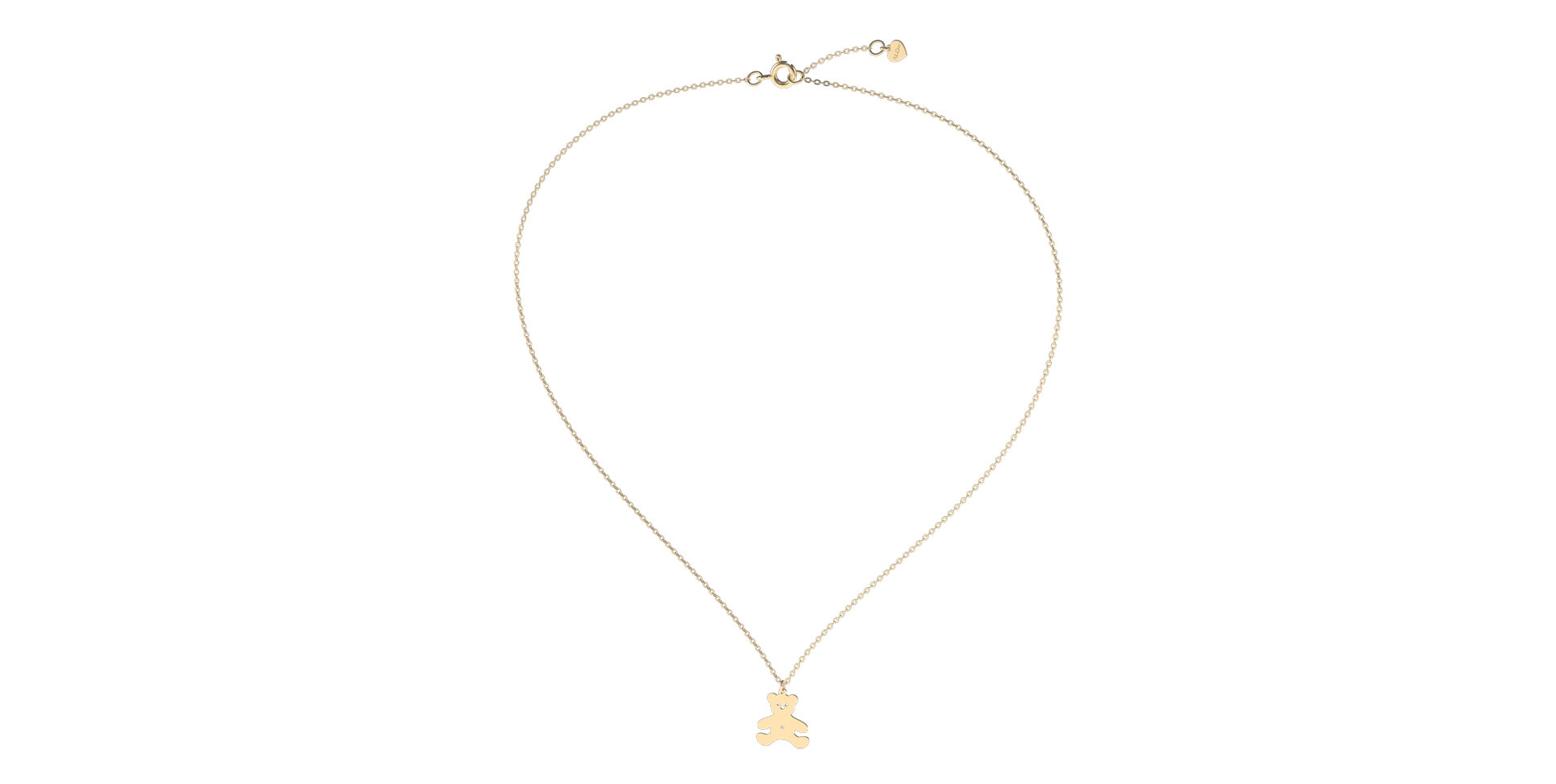 Náhrdelník s diamantom Teddy Bear
