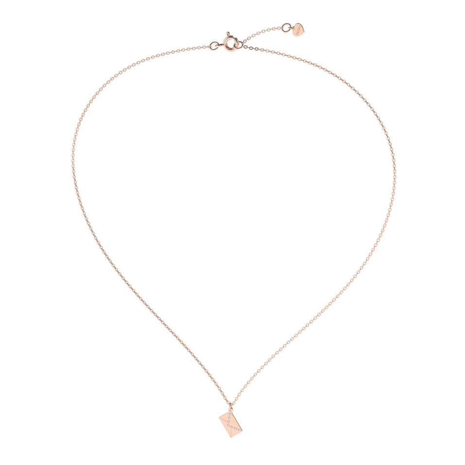 Náhrdelník s diamantmi Diamond Envelope