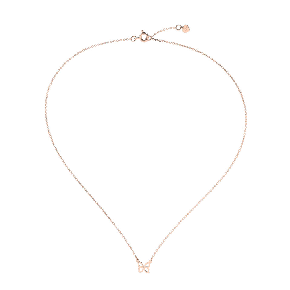 Náhrdelník s diamantom Butterfly