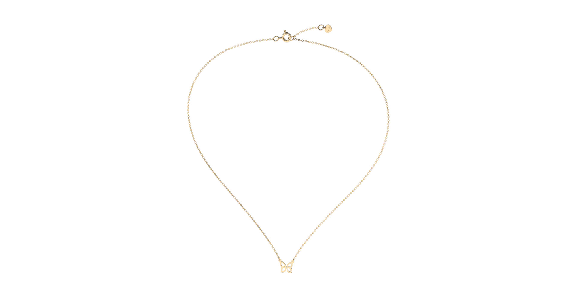 Náhrdelník s diamantom Butterfly