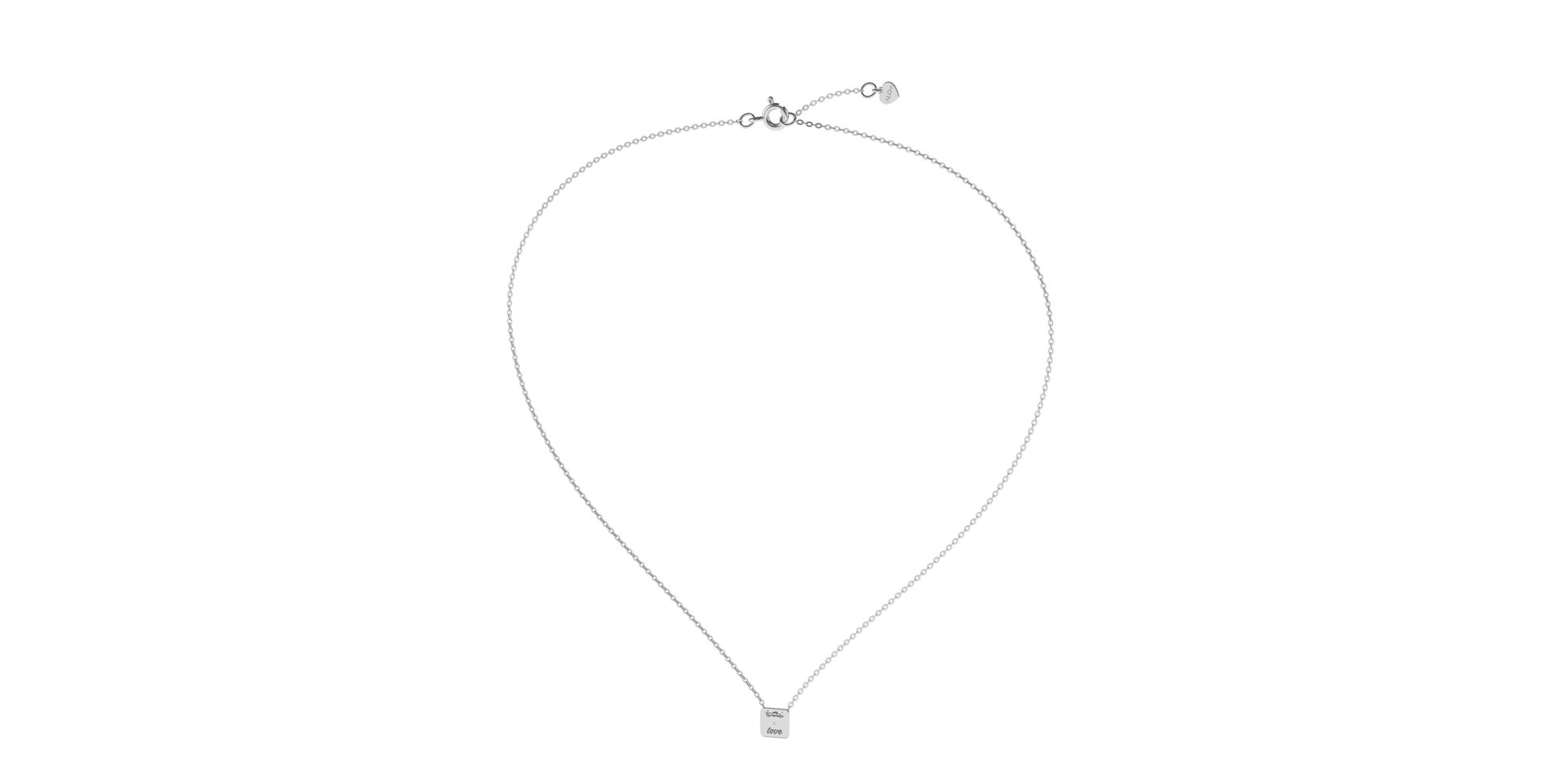 Náhrdelník s diamantom Tell U, Love U