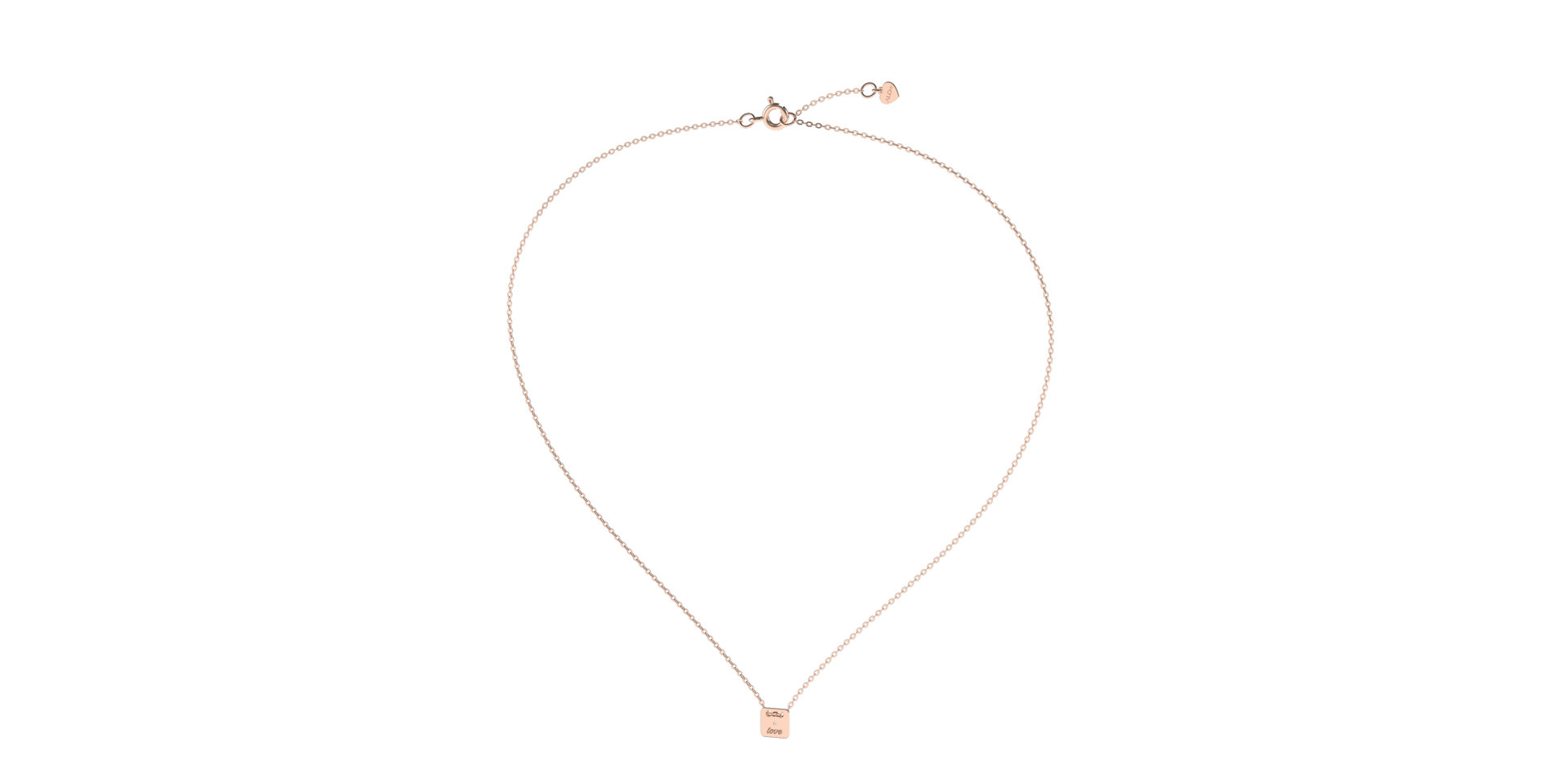 Náhrdelník s diamantom Tell U, Love U