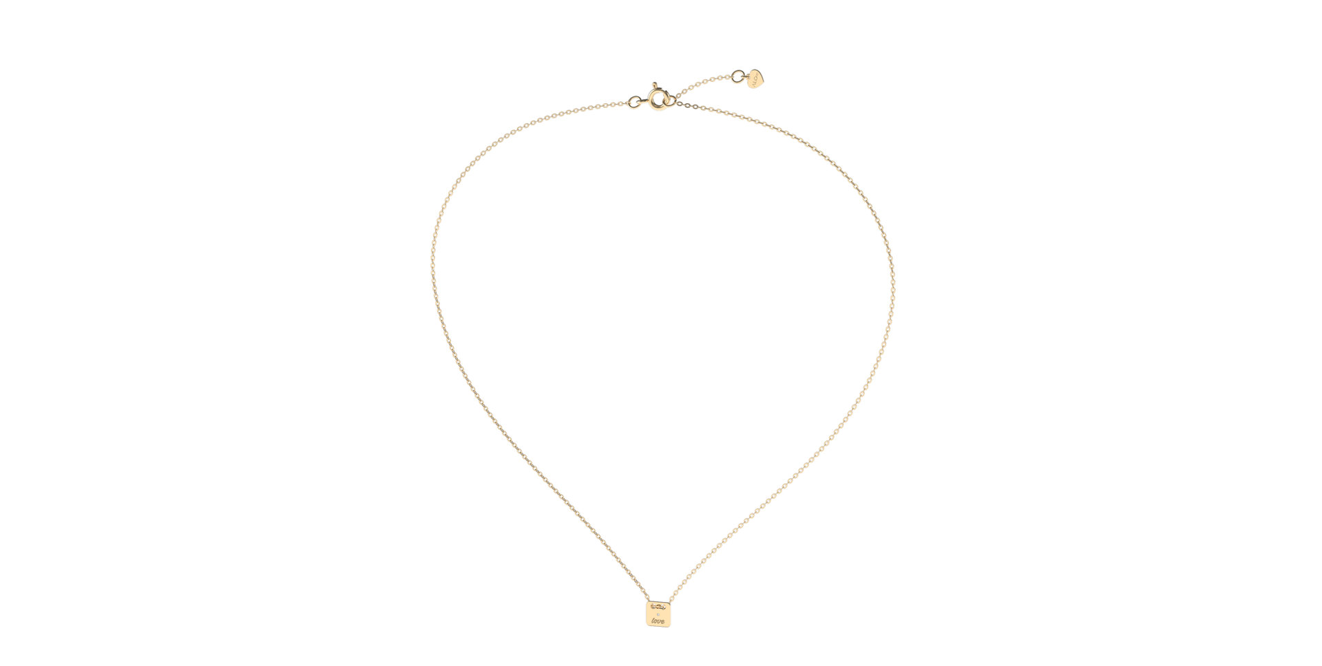 Náhrdelník s diamantom Tell U, Love U