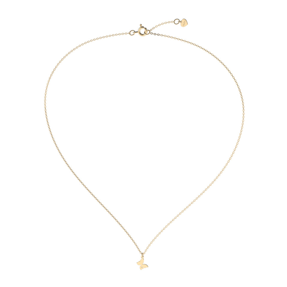 Náhrdelník s diamantom Lovely Butterfly